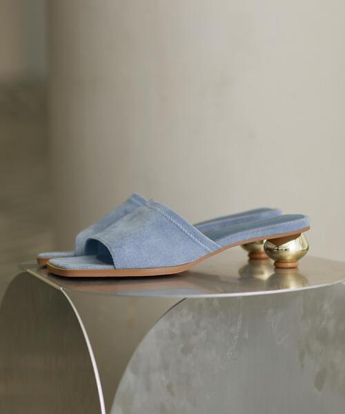 GALLEST（ギャレスト）の「【LE VERNIS】Metal heel sandals（サンダル・レディース・ライトブルー/ブラック・35/45）」の3枚目の写真