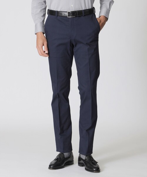Paul Stuart(ポールスチュアート)の「【WEB・一部店舗限定】「Adjustable Fit」&「Keep Pressed」 コットンツイル ドレスチノパンツ(スラックス・メンズ・ネイビー/ベージュ系その他・46/50/48/52/54)」の1枚目の写真
