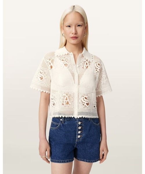 KYRA CROCHET CROPPED POLO | KYRA クロシェ クロップド ポロ