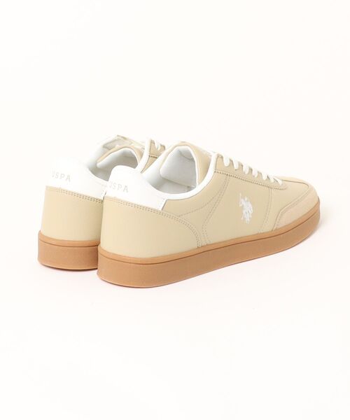 U.S. POLO ASSN.(ユーエスポロアッスン)の「【U.S. POLO ASSN./ユーエスポロアッスン】ジャーマンスニーカー ブランドロゴ ローカット PUレザー シンプル きれいめ カジュアル 通勤 通学(スニーカー・メンズ・ネイビー/ベージュ/ホワイト・27cm/28cm/25cm/26cm/26.5cm/25.5cm)」の4枚目の写真