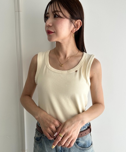MYMOOD.(マイムード)の「コーデを選ばない◎ベーシックテレコタンクトップ(タンクトップ・レディース・ホワイト/ブラック/ライトグレー/アイボリー・FREE)」の15枚目の写真