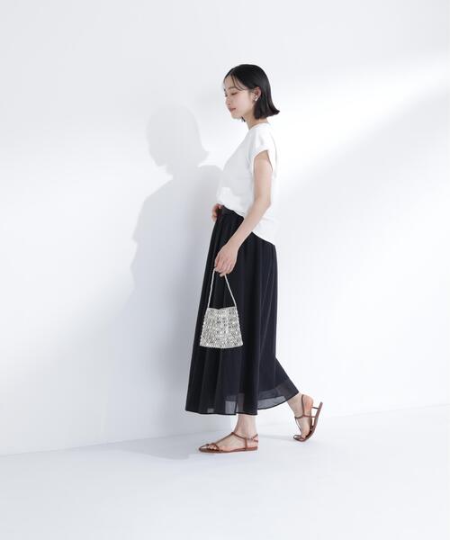 NATURAL BEAUTY BASIC(ナチュラルビューティーベーシック)の「サマーフレアスカート(スカート・レディース・イエロー/ブラック/オフホワイト・フリ-)」の9枚目の写真