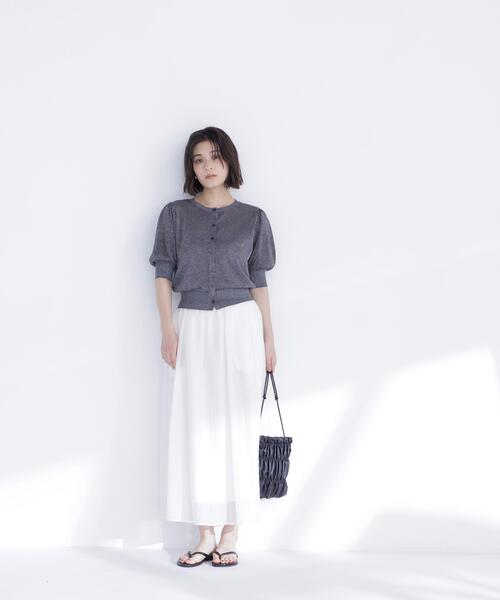 NATURAL BEAUTY BASIC(ナチュラルビューティーベーシック)の「サマーフレアスカート(スカート・レディース・イエロー/ブラック/オフホワイト・フリ-)」の17枚目の写真