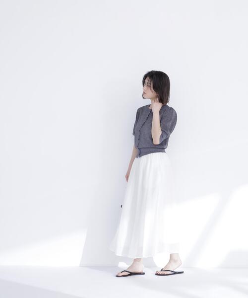NATURAL BEAUTY BASIC(ナチュラルビューティーベーシック)の「サマーフレアスカート(スカート・レディース・イエロー/ブラック/オフホワイト・フリ-)」の18枚目の写真