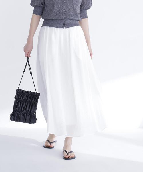 NATURAL BEAUTY BASIC(ナチュラルビューティーベーシック)の「サマーフレアスカート(スカート・レディース・イエロー/ブラック/オフホワイト・フリ-)」の19枚目の写真