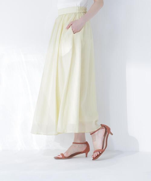 NATURAL BEAUTY BASIC(ナチュラルビューティーベーシック)の「サマーフレアスカート(スカート・レディース・イエロー/ブラック/オフホワイト・フリ-)」の22枚目の写真