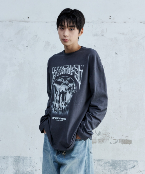 MAISON MINED(メゾンミネド)の「STICKY LONG SLEEVE CHARCOAL(Tシャツ/カットソー・メンズ・その他・SMALL/MEDIUM/LARGE)」の7枚目の写真