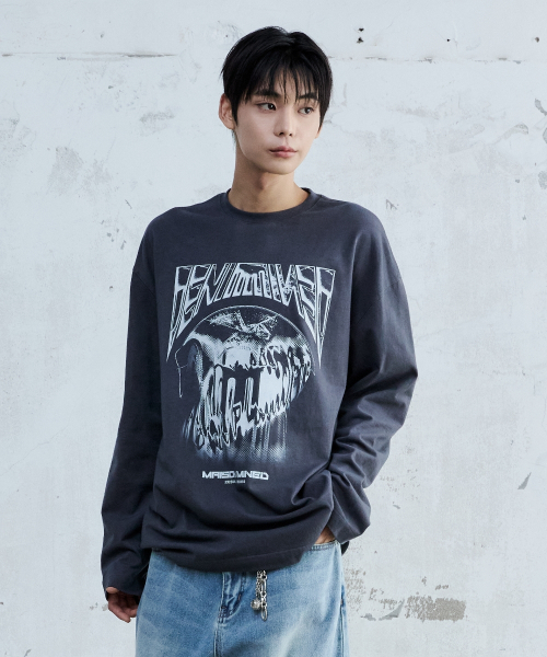 MAISON MINED(メゾンミネド)の「STICKY LONG SLEEVE CHARCOAL(Tシャツ/カットソー・メンズ・その他・SMALL/MEDIUM/LARGE)」の8枚目の写真