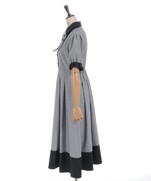 axes femme(アクシーズファム)の「ストライプ切替シャツOP(ワンピース・レディース・サックスブルー/ブラック/ピンク・FREE)」の13枚目の写真