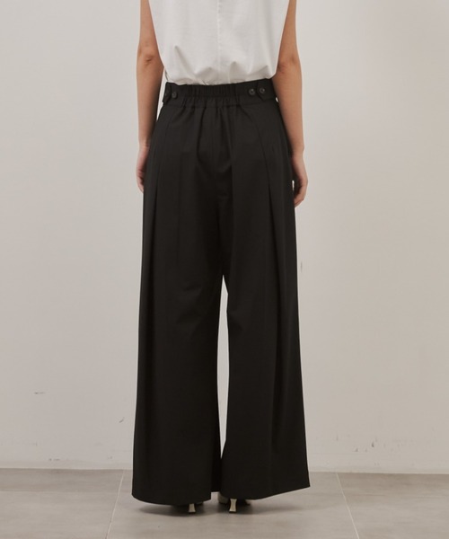 CITY TOKYO（シティトウキョウ）の「【CITY TOKYO/シティートウキョウ】Belt Tuck Pants/ベルトタックパンツ/ワイドパンツ（スラックス・レディース・グレー/ネイビー・1/2）」の11枚目の写真
