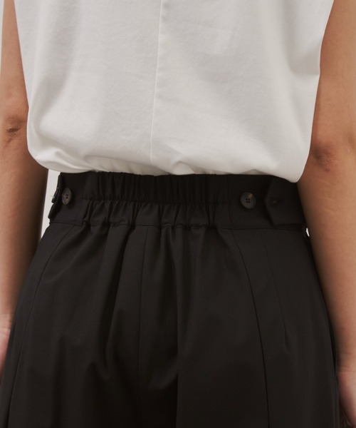 CITY TOKYO（シティトウキョウ）の「【CITY TOKYO/シティートウキョウ】Belt Tuck Pants/ベルトタックパンツ/ワイドパンツ（スラックス・レディース・グレー/ネイビー・1/2）」の15枚目の写真