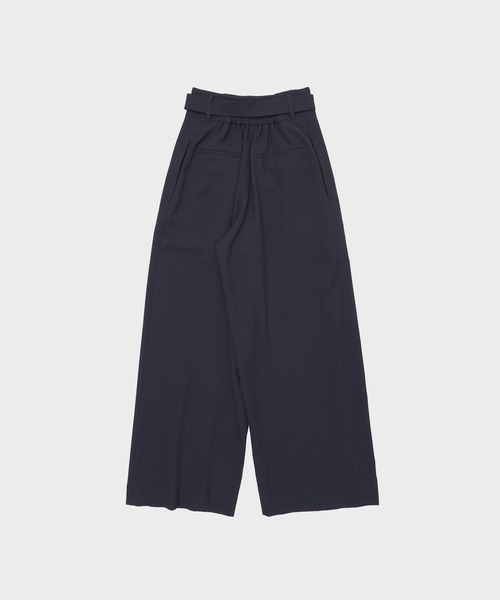 CITY TOKYO（シティトウキョウ）の「【CITY TOKYO/シティートウキョウ】Belt Tuck Pants/ベルトタックパンツ/ワイドパンツ（スラックス・レディース・グレー/ネイビー・1/2）」の17枚目の写真