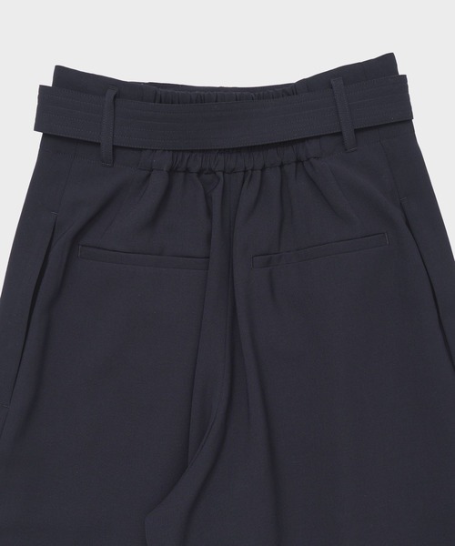 CITY TOKYO（シティトウキョウ）の「【CITY TOKYO/シティートウキョウ】Belt Tuck Pants/ベルトタックパンツ/ワイドパンツ（スラックス・レディース・グレー/ネイビー・1/2）」の19枚目の写真