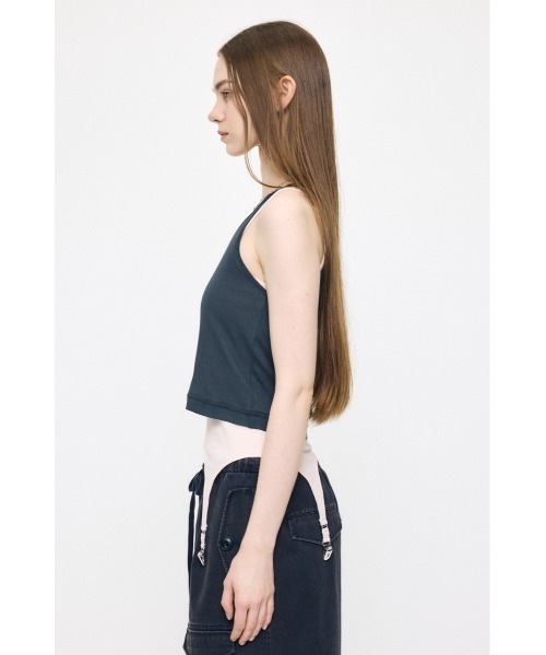 MOUSSY(マウジー)の「LAYER タンクトップ(タンクトップ・レディース・チャコールグレー/オフホワイト/ライトブラック・FREE)」の9枚目の写真