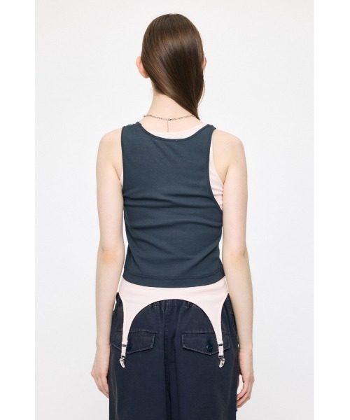 MOUSSY(マウジー)の「LAYER タンクトップ(タンクトップ・レディース・チャコールグレー/オフホワイト/ライトブラック・FREE)」の10枚目の写真