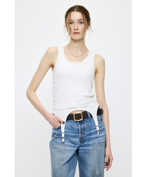 MOUSSY(マウジー)の「LAYER タンクトップ(タンクトップ・レディース・チャコールグレー/オフホワイト/ライトブラック・FREE)」の17枚目の写真