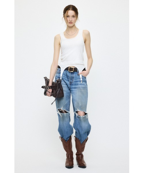 MOUSSY(マウジー)の「LAYER タンクトップ(タンクトップ・レディース・チャコールグレー/オフホワイト/ライトブラック・FREE)」の18枚目の写真