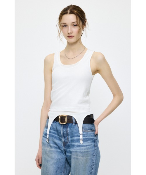 MOUSSY(マウジー)の「LAYER タンクトップ(タンクトップ・レディース・チャコールグレー/オフホワイト/ライトブラック・FREE)」の21枚目の写真