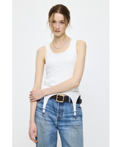 MOUSSY(マウジー)の「LAYER タンクトップ(タンクトップ・レディース・チャコールグレー/オフホワイト/ライトブラック・FREE)」の22枚目の写真