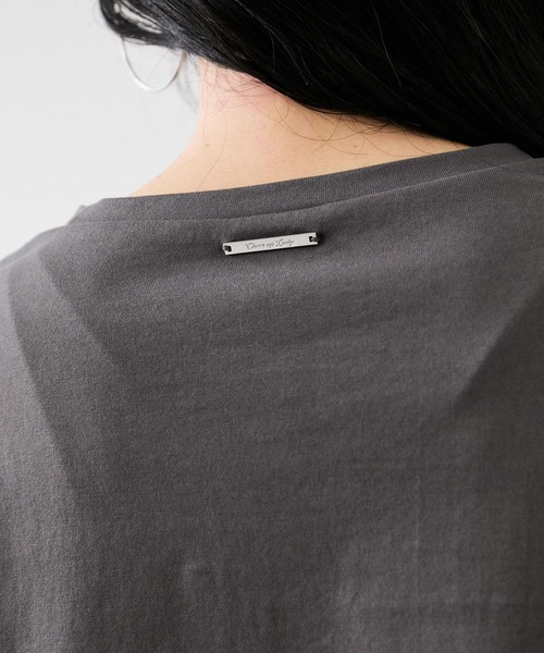 VIS（ビス）の「ボクシークロップド刺繍Tシャツ（Tシャツ/カットソー・レディース・ブルー/チャコールグレー/ホワイト・FREE）」の15枚目の写真