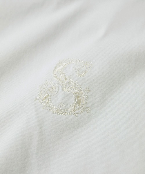 VIS（ビス）の「ボクシークロップド刺繍Tシャツ（Tシャツ/カットソー・レディース・ブルー/チャコールグレー/ホワイト・FREE）」の4枚目の写真