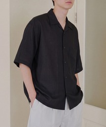 【MAISON CLUB】DRY TOUCH Open Collar Shirt / リネンライクドライタッチオープンカラーシャツ