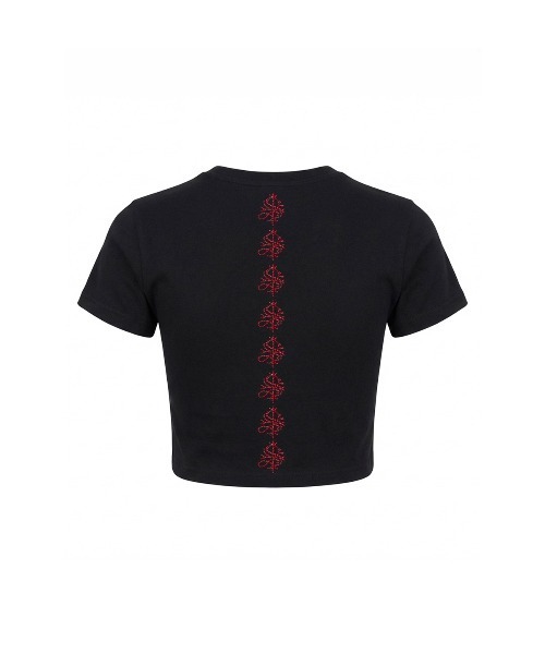 SupBaby by SUPPLIER(サプベイビーバイサプライヤー)の「Tシャツ|Petit Cross Rhinestone Cropped Tee|SupBaby by SUPPLIER(Tシャツ/カットソー・レディース・ホワイト/ブラック・SMALL/MEDIUM)」の8枚目の写真