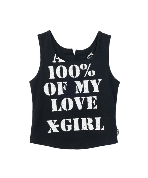 X-girl（エックスガール）の「2WAY LACE UP TANK TOP（タンクトップ・レディース・ホワイト/ブラック/ブラウン・ONE SIZE）」の2枚目の写真