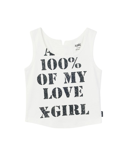 X-girl（エックスガール）の「2WAY LACE UP TANK TOP（タンクトップ・レディース・ホワイト/ブラック/ブラウン・ONE SIZE）」の13枚目の写真