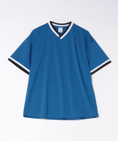 TONE SELECT WEAR（トーンセレクトウェア）の「United Athle Sports ユナイテッドアスレスポーツ 4.1オンス ドライアスレチック ルーズフィット ラインリブ Tシャツ (5927-01)(592701)（Tシャツ/カットソー・メンズ・ブラック/ホワイト/レッド/コバルトブルー/グリーン系その他・X-LARGE/LARGE/MEDIUM）」の5枚目の写真