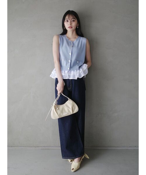 LAGUNAMOON(ラグナムーン)の「ノースリドッキングニット 【夏服】 【オフィスカジュアル】(ニット/セーター・レディース・アイボリー/ブルー/ネイビー・FREE)」の16枚目の写真