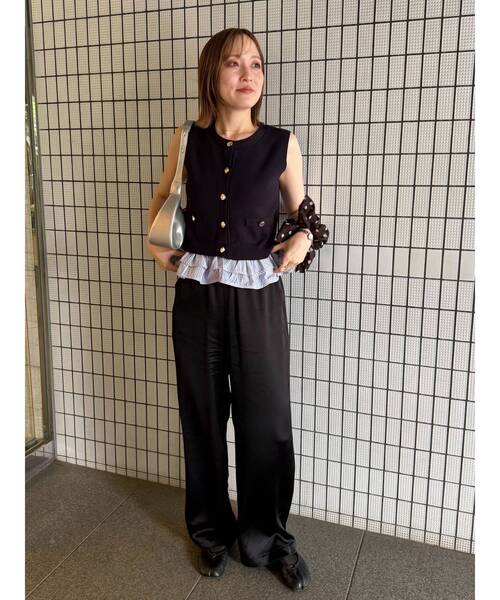 LAGUNAMOON(ラグナムーン)の「ノースリドッキングニット 【夏服】 【オフィスカジュアル】(ニット/セーター・レディース・アイボリー/ブルー/ネイビー・FREE)」の19枚目の写真