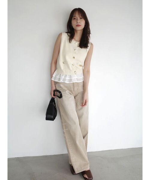 LAGUNAMOON(ラグナムーン)の「ノースリドッキングニット 【夏服】 【オフィスカジュアル】(ニット/セーター・レディース・アイボリー/ブルー/ネイビー・FREE)」の22枚目の写真