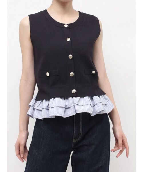 LAGUNAMOON(ラグナムーン)の「ノースリドッキングニット 【夏服】 【オフィスカジュアル】(ニット/セーター・レディース・アイボリー/ブルー/ネイビー/ブラウン・FREE)」の19枚目の写真
