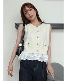 LAGUNAMOON | ノースリドッキングニット 【夏服】 【オフィスカジュアル】(ニット/セーター)