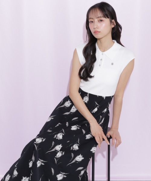 JILL by JILL STUART(ジルバイジルスチュアート)の「フレンチスリーブドッキングワンピース(ワンピース・レディース・ブラック/ピンク/ホワイト・FREE)」の2枚目の写真