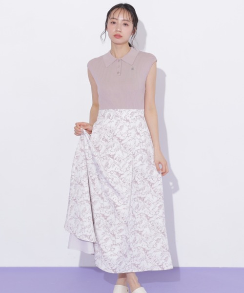 JILL by JILL STUART(ジルバイジルスチュアート)の「フレンチスリーブドッキングワンピース(ワンピース・レディース・ブラック/ピンク/ホワイト・FREE)」の3枚目の写真