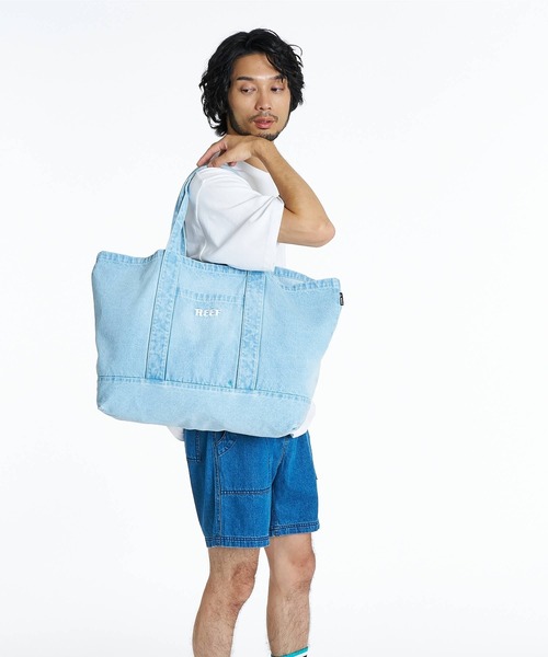 REEF(リーフ)の「REEF メンズ BLUE BAG トートバッグ 【2026年夏モデル】/リーフデニムトートバッグ(トートバッグ・メンズ・ブルー系その他/インディゴブルー・FREE)」の2枚目の写真