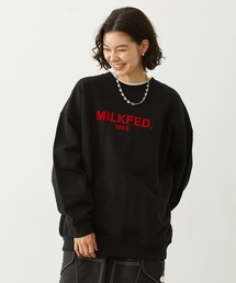 STENCIL LOGO WIDE CREW SWEAT TOP