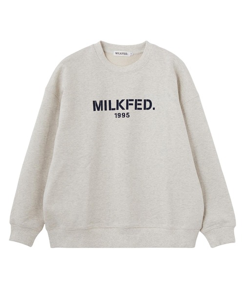 MILKFED.(ミルクフェド)の「STENCIL LOGO WIDE CREW SWEAT TOP(スウェット・レディース・ブラウン/オートミール/ブラック・M/L)」の21枚目の写真