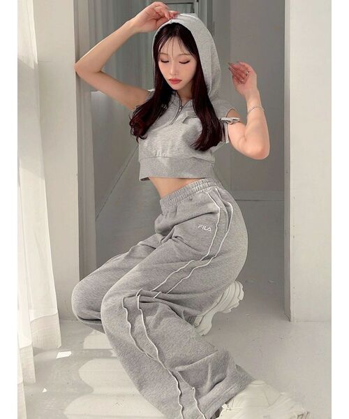 RESEXXY（リゼクシー）の「【FILA】メローラインスウェットパンツ（スウェットパンツ・レディース・チャコールグレー/グレー・FREE）」の7枚目の写真