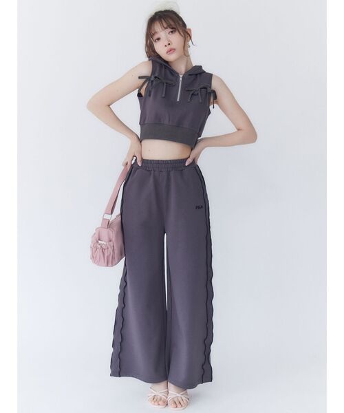 RESEXXY（リゼクシー）の「【FILA】メローラインスウェットパンツ（スウェットパンツ・レディース・チャコールグレー/グレー・FREE）」の12枚目の写真