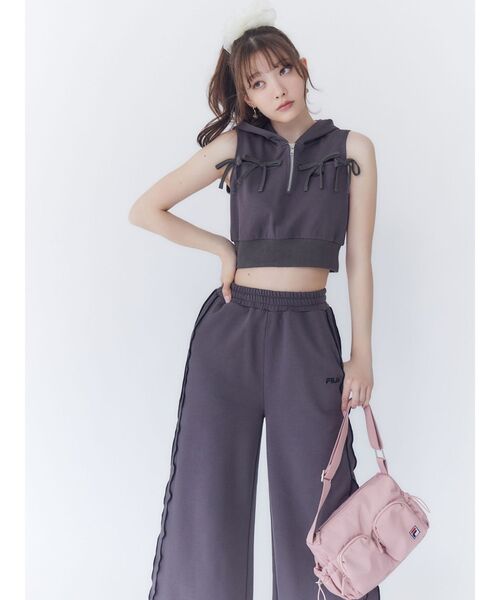 RESEXXY（リゼクシー）の「【FILA】メローラインスウェットパンツ（スウェットパンツ・レディース・チャコールグレー/グレー・FREE）」の13枚目の写真