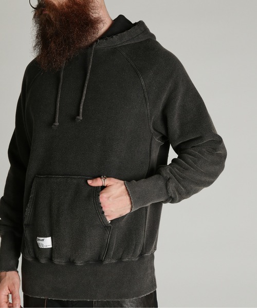 Schott（ショット）の「Schott/ショット/ASING AFTER HOOD SWEAT/エイジング アフター フード スウェット パーカー（パーカー・メンズ・ブラック/ブラウン/ダークグリーン・2XL/L/M/XL）」の7枚目の写真