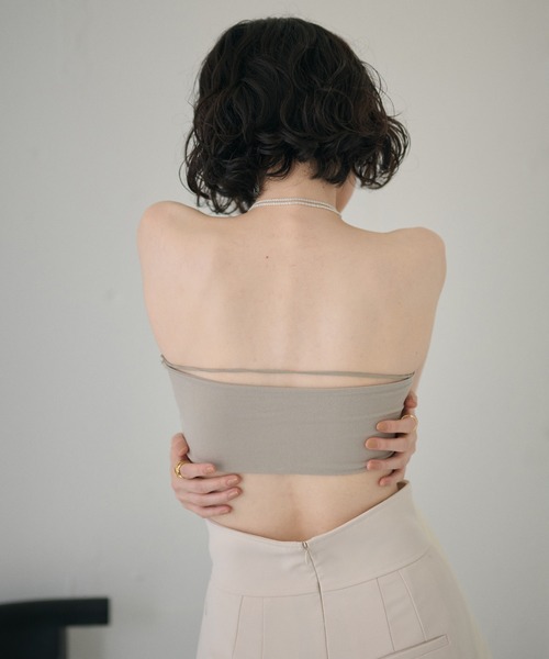 LAULEN(ローレン)の「cup in flat bandeau /カップインフラットバンドゥ(チューブトップ・レディース・ホワイト/ベージュ/グレー/ブラウン/ブラック・FREE)」の5枚目の写真