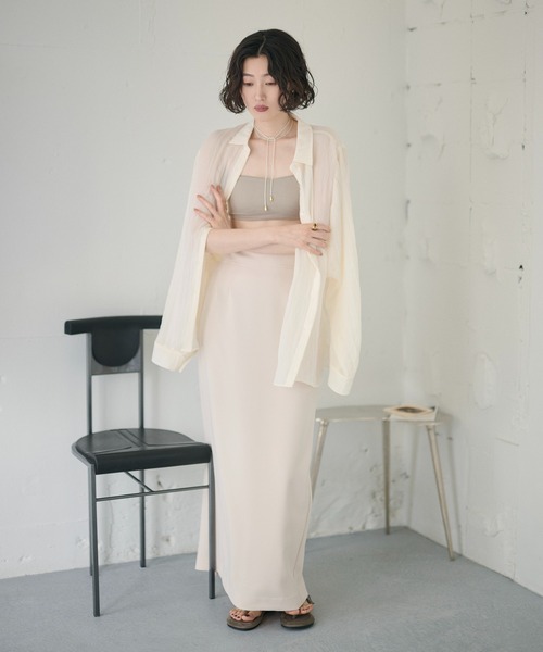 LAULEN(ローレン)の「cup in flat bandeau /カップインフラットバンドゥ(チューブトップ・レディース・ホワイト/ベージュ/グレー/ブラウン/ブラック・FREE)」の19枚目の写真