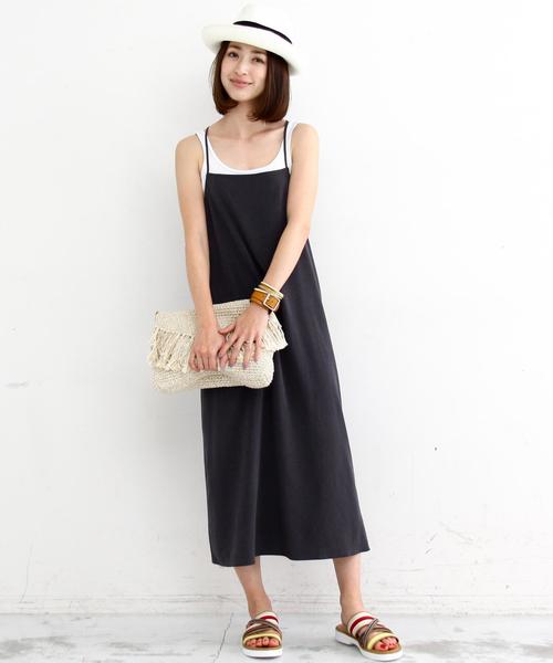 BEAUTY&YOUTH UNITED ARROWS(ビューティーアンドユースユナイテッドアローズ)の「BY∵ キャミワンピース◆(ワンピース・レディース・ブラック/ダークグレー/オレンジ・FREE)」の6枚目の写真