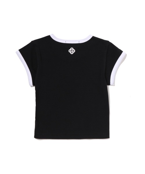 A BATHING APE（アベイシングエイプ）の「BABY LISA COLLEGE CROPPED TEE（Tシャツ/カットソー・レディース・ブラック/ホワイト・LARGE/MEDIUM/SMALL）」の4枚目の写真