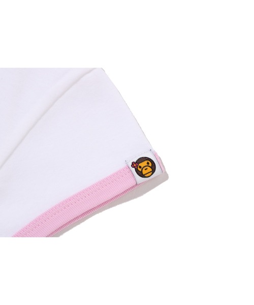 A BATHING APE（アベイシングエイプ）の「BABY LISA COLLEGE CROPPED TEE（Tシャツ/カットソー・レディース・ブラック/ホワイト・LARGE/MEDIUM/SMALL）」の9枚目の写真