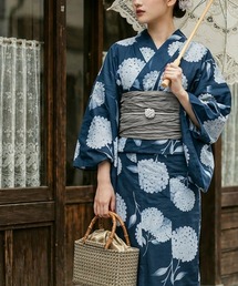 兵児帯 大人」に該当する浴衣（ブルー・ネイビー/青色系）ファッション